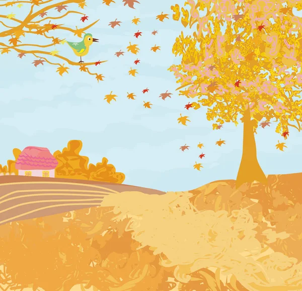 Красивый Осенний Пейзаж — стоковый вектор