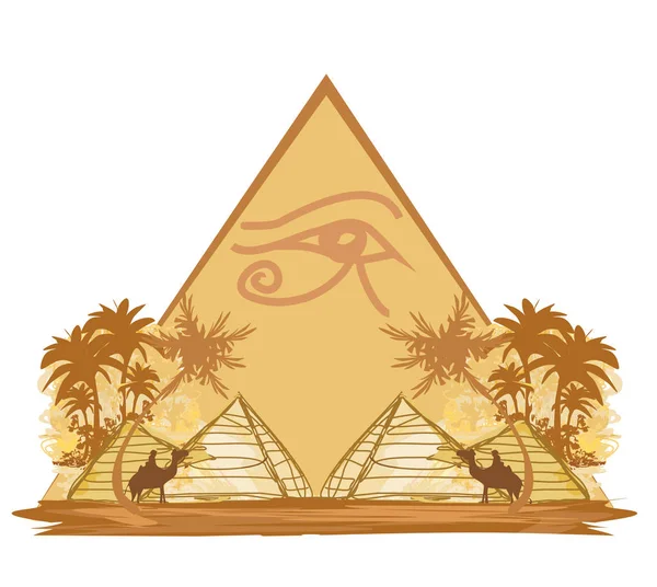 Egypt Symbols Pyramids — Stock Vector