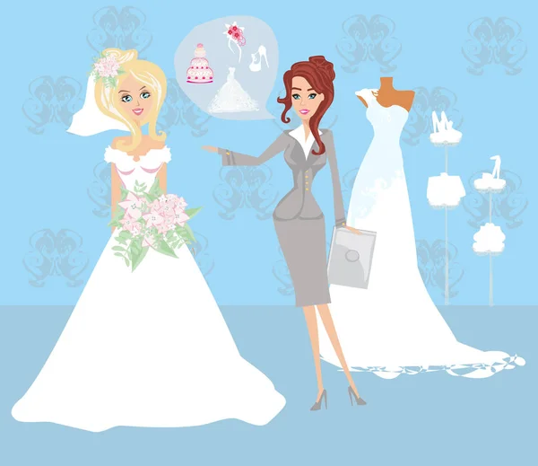 Wedding Planner Sposa — Vettoriale Stock