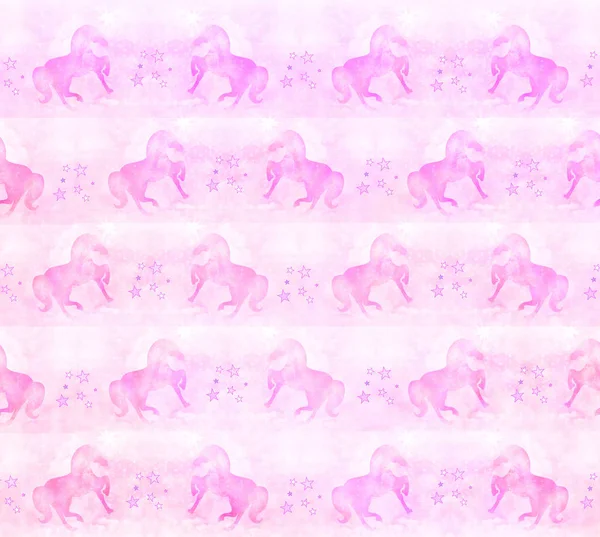 Unicorn Pastel Pink Pattern — Stock Photo, Image