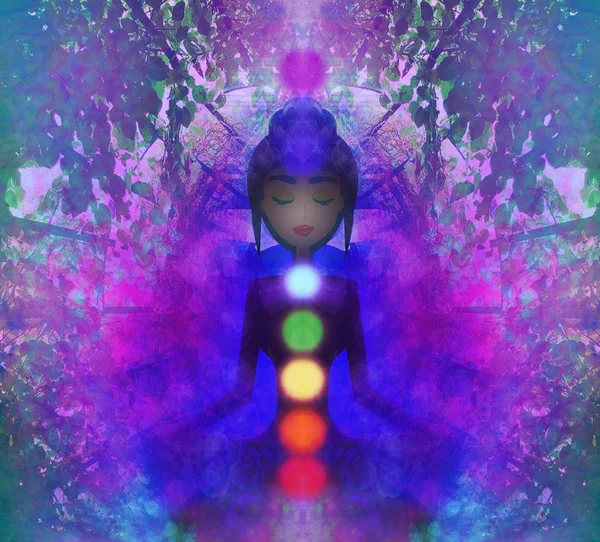 Human energy body, aura, chakras in meditation