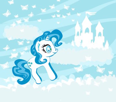 Bulutların sihirli unicorn