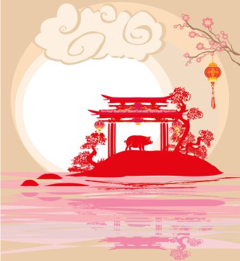 Çince Zodyak domuz - yılı çerçeve