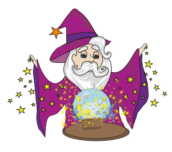 Wizard Magical Ball — Stock Vector
