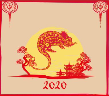 Mutlu Çin Yeni Yılı 2020 - Fare Yılı
