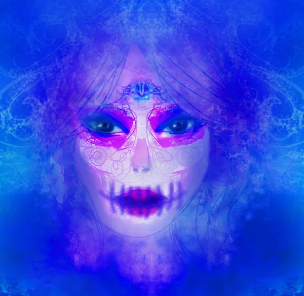 Mexican Sugar Skull girl — Stock Photo, Image