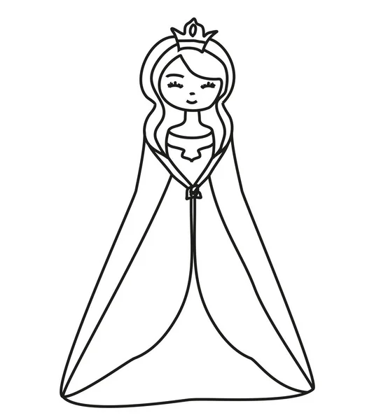 迷人的女王 - 孤立的插图 — 图库矢量图片