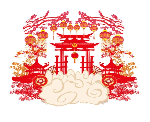 Fête de la mi-automne pour le Nouvel An chinois — Image vectorielle