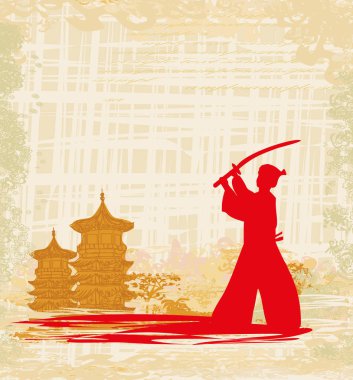 Japon samuray savaşçı kartı