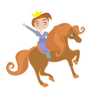 At küçük prenses, komik izole illüstrasyon