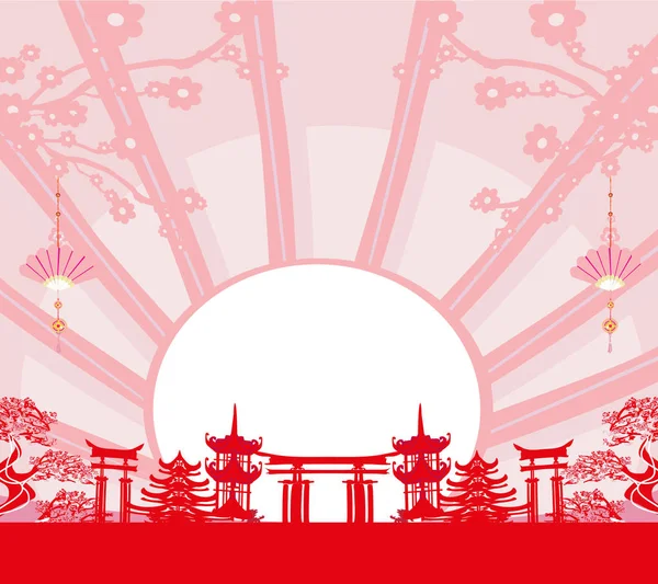 Poloviční podzimní festival pro čínský Nový rok - karta — Stockový vektor