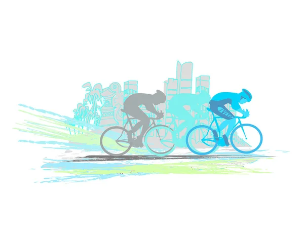 Peleton Cycle race-abstracte kaart — Stockvector