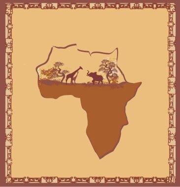 Afrika kıta, fauna ve Flora şekli