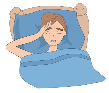 Hasta bir çocuğun yatakta yattığı görüntüsü.