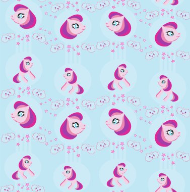 Şirin tek boynuzlu atların kusursuz deseni