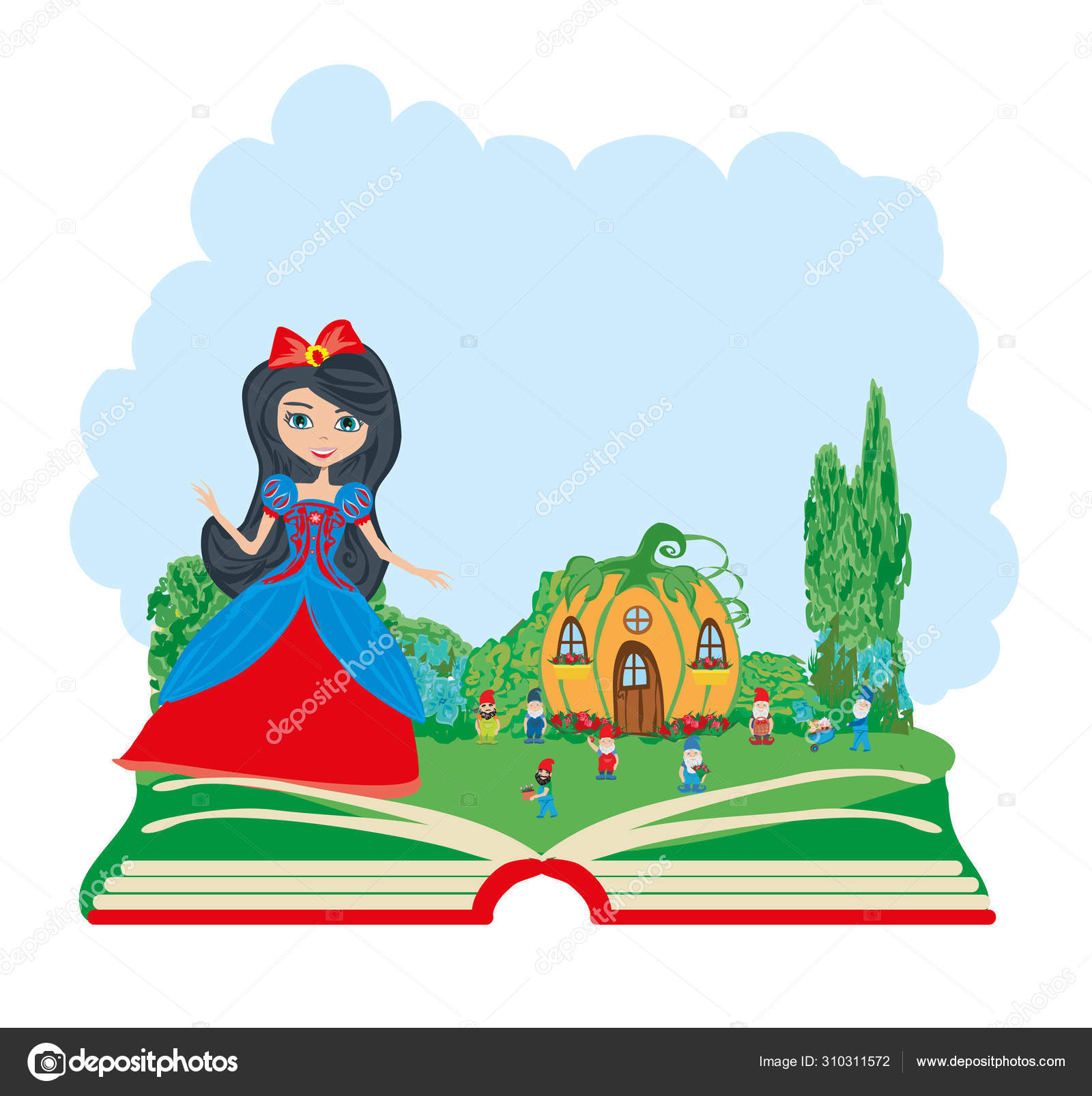 Open Book Illustration Fairy Tale Snow White And 7 Dwarfs Stock Vector Image By C Jackybrown Open Book Illustration Fairy Tale Snow White And 7 Dwarfs Stock Vector Image By C Jackybrown