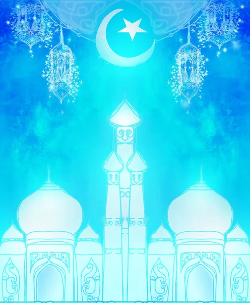 Ramadan Kareem Holiday Greeting Card Design — Stock Photo, Image