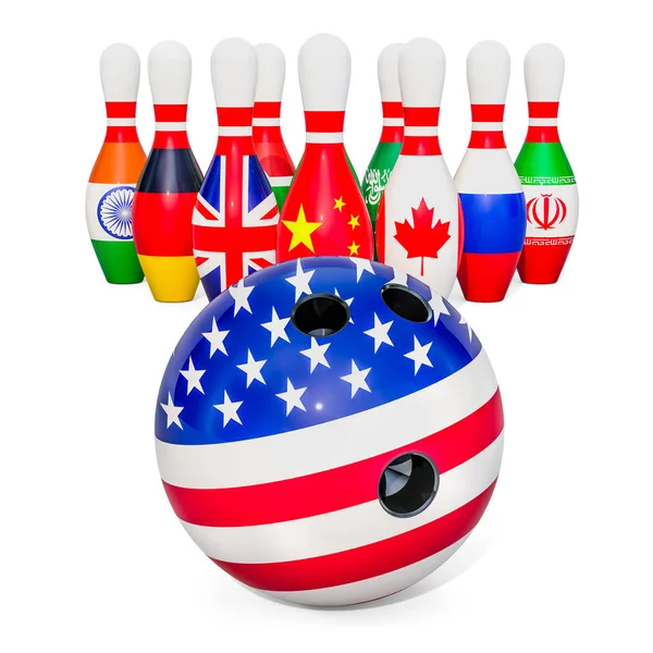 Global Political Conflict Concept Rendering — Stock Photo, Image