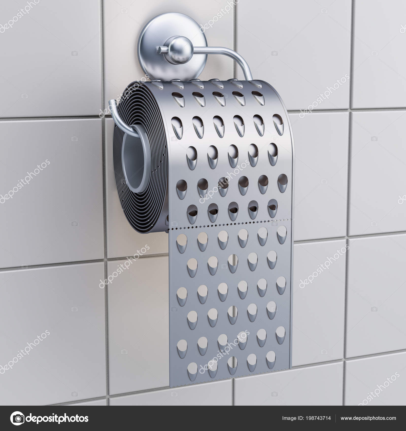 Papel Higiênico Como Ralador Renderização — Fotografia de Stock