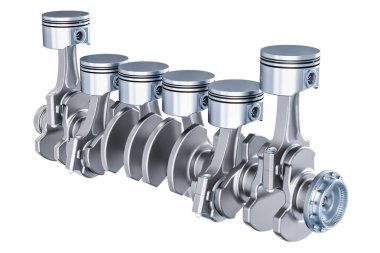 Beyaz arka plan üzerinde izole düz-altı motor