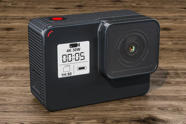 Dvr Dashcam Moderno Mesa Madera Renderizado —  Fotos de Stock