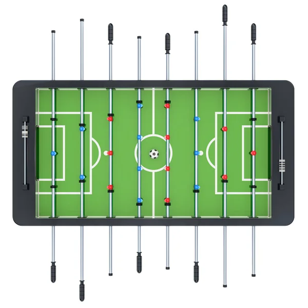 Table Football Top View Rendering Isolated White Background — Stock Photo, Image