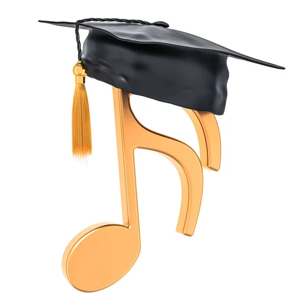 Έννοια Μουσική Παιδεία Μουσική Σημείωση Καπάκι Αποφοίτηση Rendering — Φωτογραφία Αρχείου