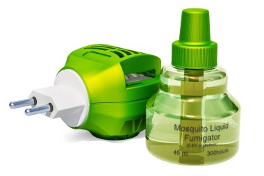 Anti-sivrisinek fumigator yakın çekim, beyaz arka plan üzerinde izole 3d render