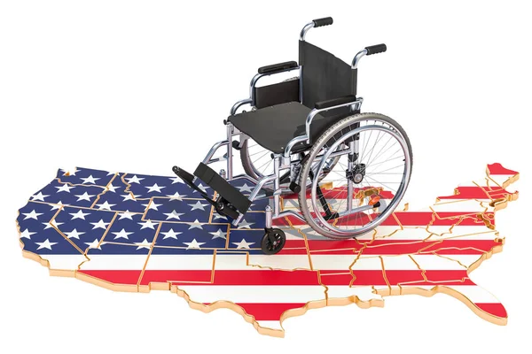 Discapacidad Concepto Estados Unidos Representación Aislada Sobre Fondo Blanco —  Fotos de Stock