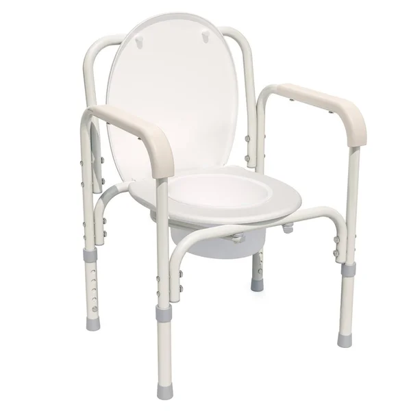 Cadeira Toalete Portátil Para Deficientes Renderização Isolada Fundo Branco — Fotografia de Stock