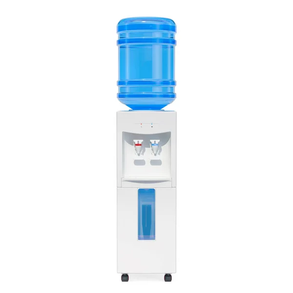 Refrigerador Agua Con Botellas Dispensadoras Agua Renderizado Aislado Sobre Fondo —  Fotos de Stock