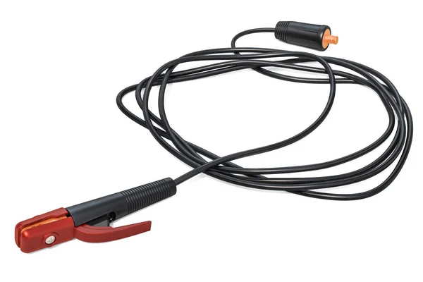 Soporte Electrodo Palillo Cable Torsión Para Soldadora Representación Aislada Sobre — Foto de Stock