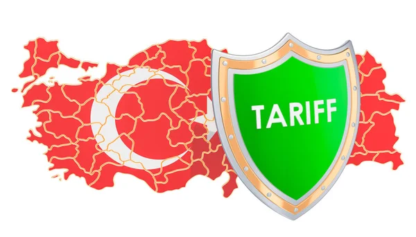 Tarifas Protección Turcas Para Concepto Lira Representación Aislada Sobre Fondo —  Fotos de Stock