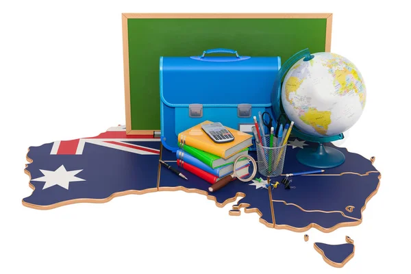 Назад Школи Або Освіта Австралії Концепції Рендерінг — стокове фото