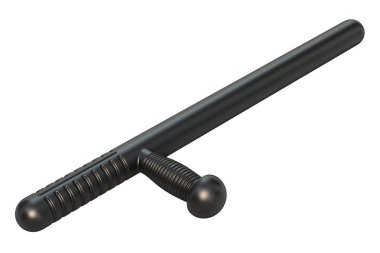 Polis baton, COP. Beyaz arka plan üzerinde izole 3d render 