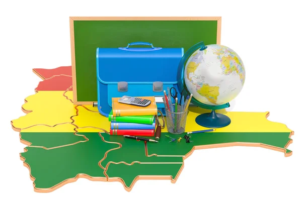 Vissza Iskola Vagy Oktatási Bolívia Fogalom Renderelés — Stock Fotó