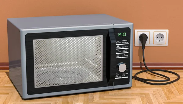 Modern Microwave Interior Rendering — Stock Photo, Image
