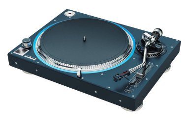 Fonograf pikap. Beyaz arka plan üzerinde izole 3d render