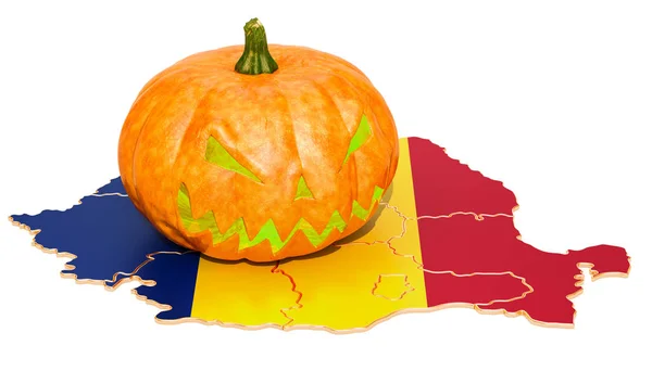 Хэллоуин Румынии Концепция Рендеринг Изолирован Белом Фоне — стоковое фото