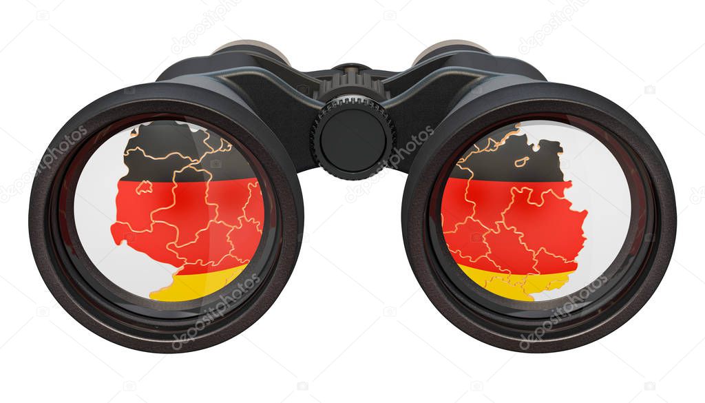 Espionage in Germany concept, 3D rendering isolated on white background