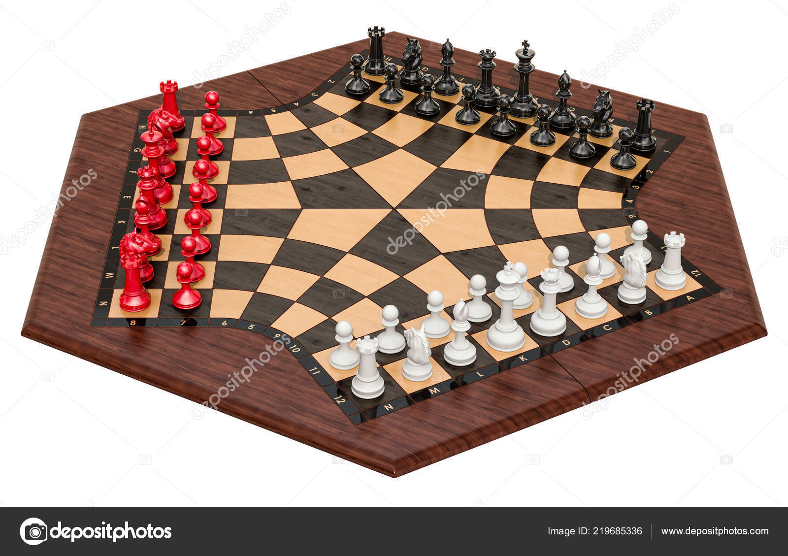 Three Man Chess  Chess board, Chess game, Chess set