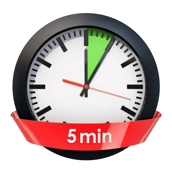 Wijzerplaat Met Minuten Timer Rendering Geïsoleerd Witte Achtergrond — Stockfoto