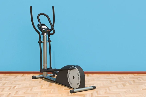 Elliptical Trainer Room Wooden Floor Rendering — Stock Photo, Image