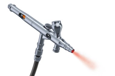 Çalışma Airbrush tabanca, beyaz arka plan üzerinde izole 3d render