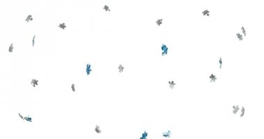 Bulmaca, animasyon kavramı üzerinden dünya gezegen. Beyaz arka plan üzerinde izole 3d render