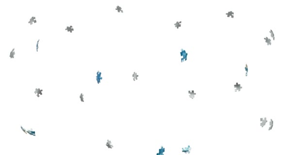 Planète terrestre à partir de puzzles, concept d'animation. rendu 3D isolé sur fond blanc 