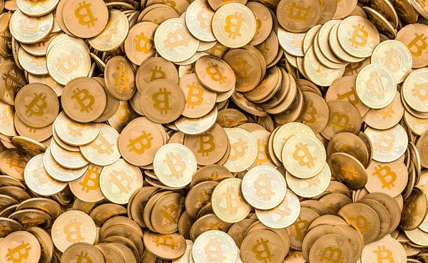 Background Bitcoins Rendering — Stock Photo, Image