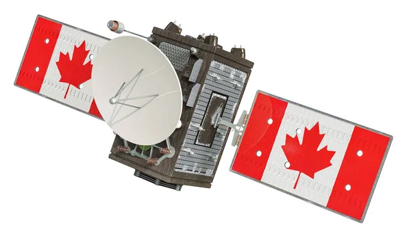 Satelliet Van Canada Rendering Geïsoleerd Witte Achtergrond — Stockfoto