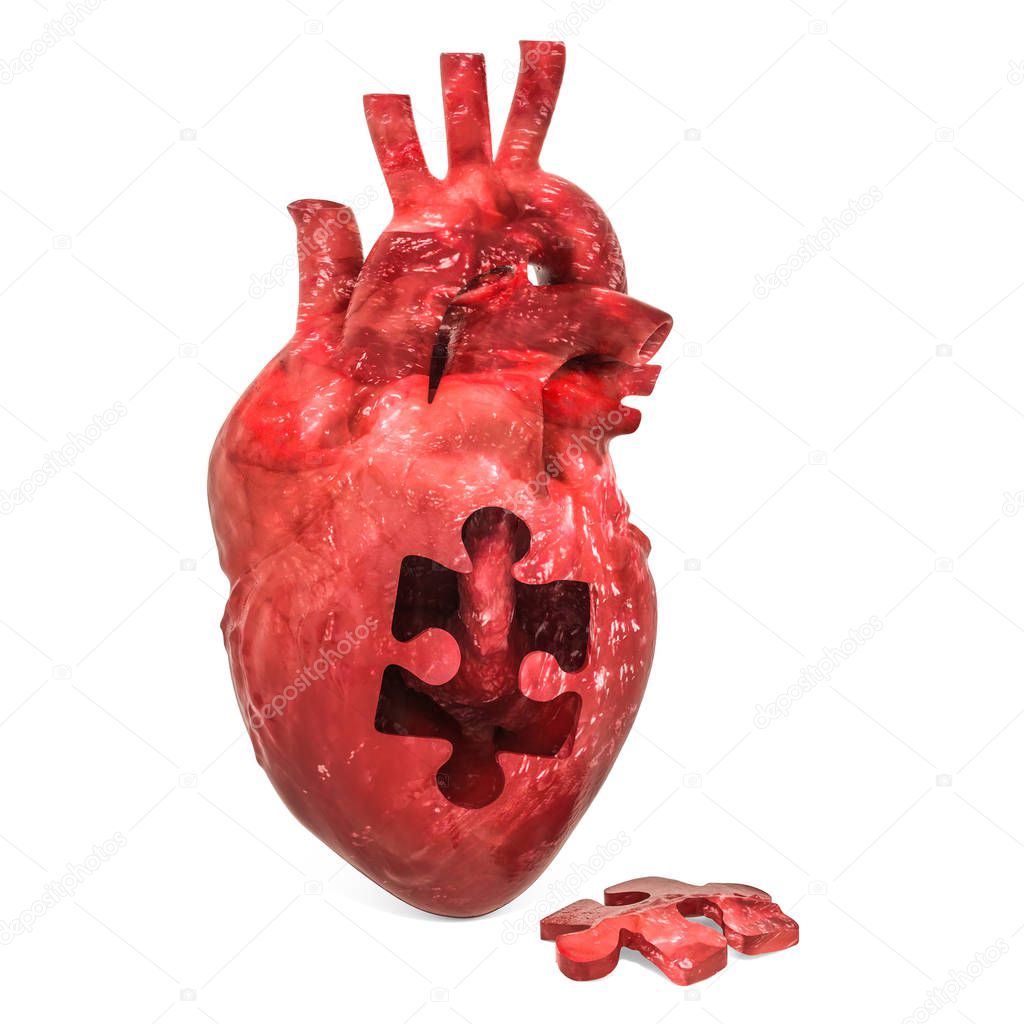 Heart disease, medical concept, 3D rendering