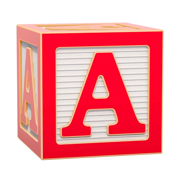Abc Alfabeto Bloque Madera Con Una Letra Representación Aislada Sobre —  Fotos de Stock